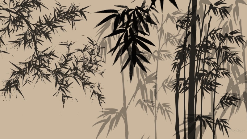 widescreen, shadows, trees, 3d and abstract, 1080P, firefox persona, bamboo, chinese, abstract, japanese