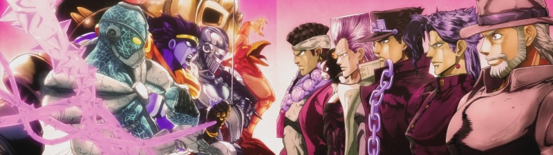 Anime, Iggy (Jojos Bizarre Adventure), Muhammad Avdol, Noriaki Kakyoin, Silver Chariot (Jojos Bizarre Adventure), The Fool (Jojos Bizarre Adventure), 1080P