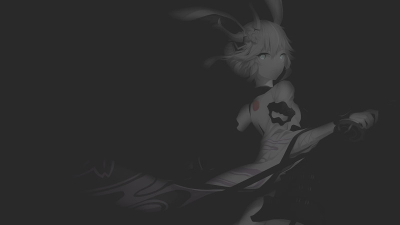 games art, Yae Sakura (Honkai Impact), anime, monochrome, Yae Sakura, illustration, 1080P, fan art, selective coloring, bunny ears, Cass Kakakuma, manga