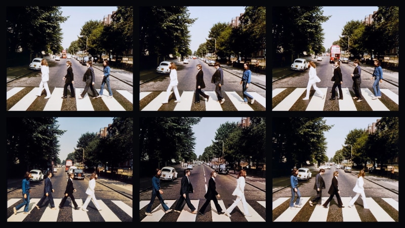 lifestyles, Abbey Road, auto post production filter, The Beatles, leisure activity, day, large group of people, women, park, crowd, plant, men, transfer print