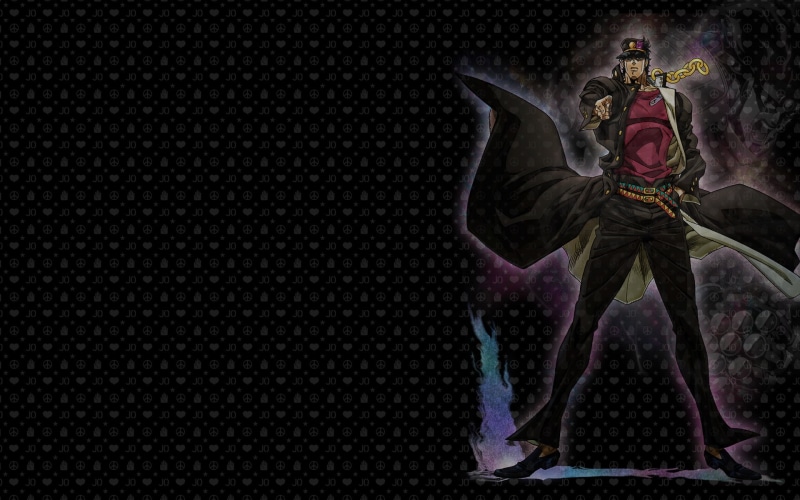 performance, black background, studio shot, adult, full length, 1080P, clothing, anime, dark, male, Star Platinum, people, character, stage - performance space