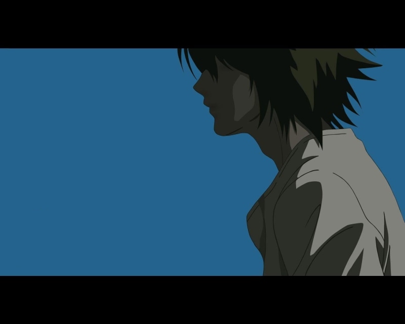 Lawliet L, headshot, low angle view, lifestyles, auto post production filter, portrait, nature, young adult, Death Note, anime, one person, standing, sky