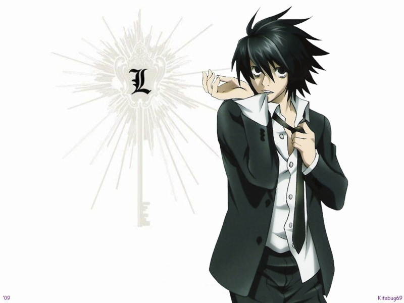 note, anime, art, suit, lawliet, death, 720P, hd, x, death note, l