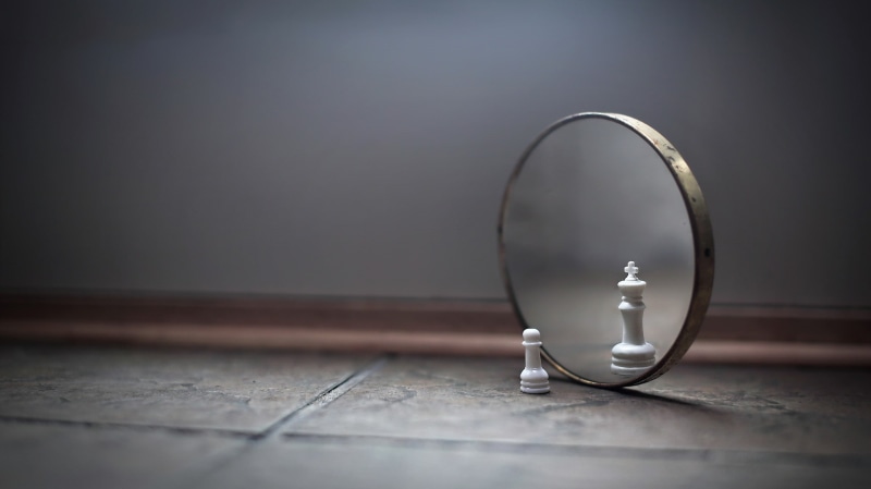 chess, mirror, king, pawn, 1080P