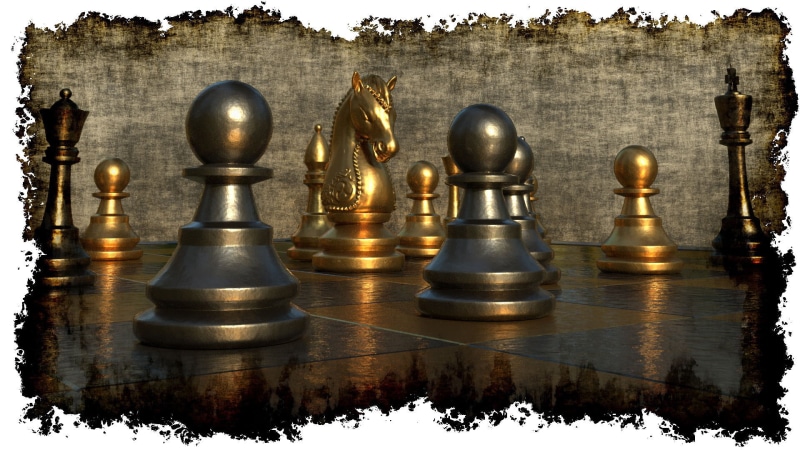 digital art, pawns, board games, 1080P, chess