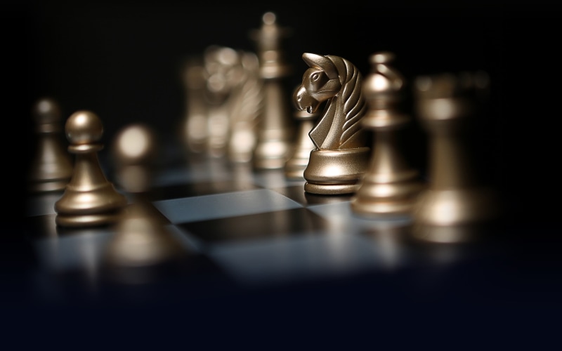 figure, chess, chess Board, the game, horse, picture, style, light, background, 2K, pawn, bokeh