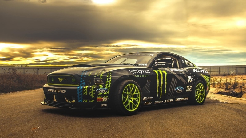 outdoors, luxury, competition, power, front View, road, tire, sports Race, speed, sports Car, majestic, wheel, sky, 1080P, dusk, sunset, Ford Mustang