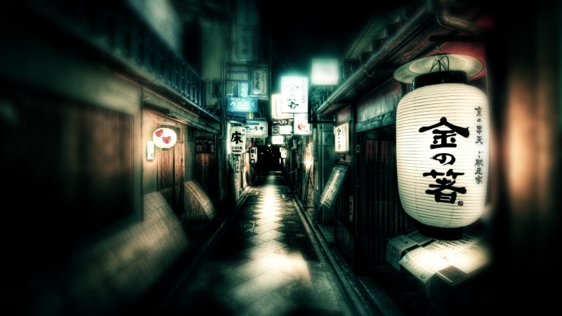 lantern, transportation, script, street Light, dark, illuminated, business, direction, kanji, sign, urban Scene, light - Natural Phenomenon, white, the way forward