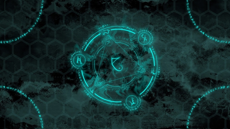 genesis, neon, anime, Blue, evangelion, 1080P, magic, arcane, art, x, hd, Circles