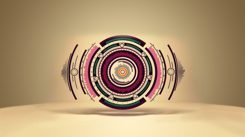 logo, single object, pattern, spiral, built structure, close-up, multi colored, ornate, architecture, concentric, digital composite, multicolored, still life