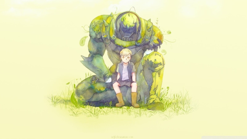 creativity, human representation, computer Graphic, blonde, people, outdoors, Full Metal Alchemist, small, anime, indoors, full length, front view, flower