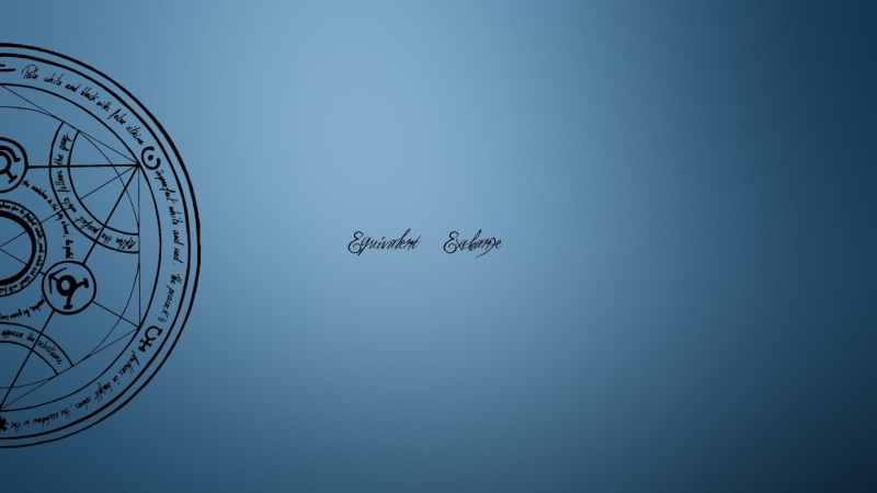 blue, Transmutation Circle, equivalent exchange, 1080P, Full Metal Alchemist