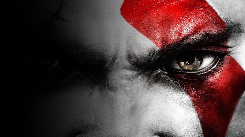 beautiful woman, God of War, horror, close-up, human body part, eye, red, game, body part, God of War III, eyelash, character, adult, 1080P, fear, aggression
