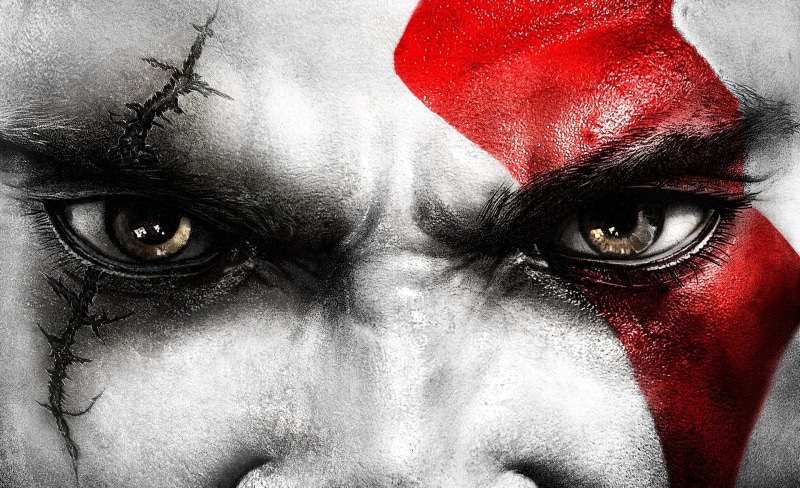 face paint, god of war iii, eye, Games, war, red, emotion, young adult, eyebrow, portrait, god, eyeball, one person, adult, men, body part, kratos god of war iii