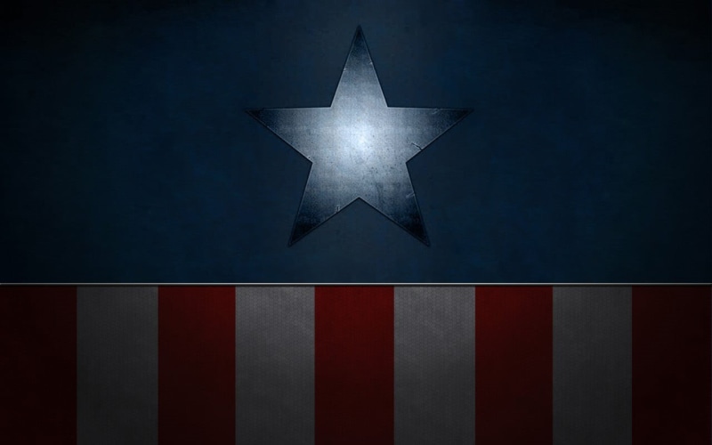 close-up, 720P, digital art, captain, cartoon, single object, indoors, dark blue, blue, america, decoration, communication, red, star shape, pattern, shape