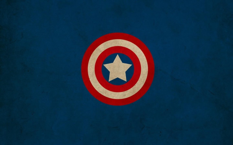 shield, comics, grzyb, minimalistic, widescreen, 720P, marvel, america, franck, captain, hd, logos