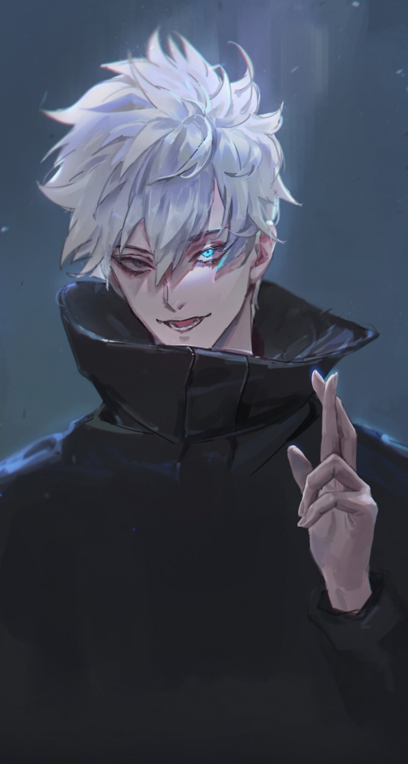 anime boys, Satoru Gojo, Oreki Genya, Jujutsu Kaisen, blue eyes, Gojo Satoru, 1080P