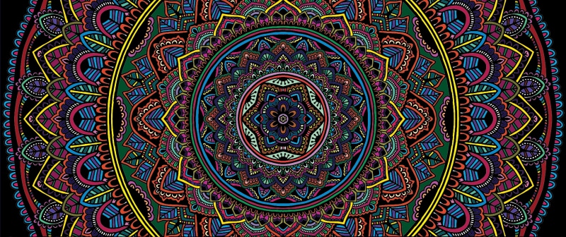 backgrounds, belief, abstract, creativity, design, Mandala, craft, close-up, ceiling, spirituality, no people, religion, pattern, place of worship, full frame