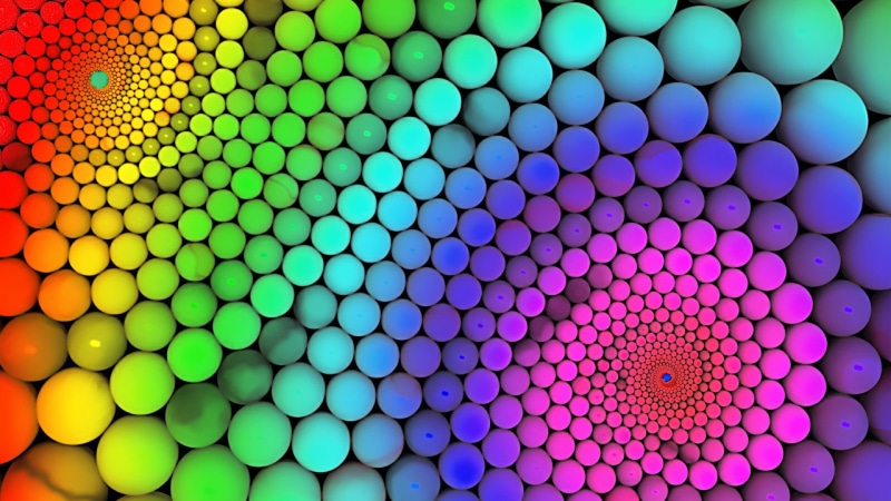 multi colored, close-up, indoors, 3D, sphere, backgrounds, geometric shape, choice, still life, 1080P, shape, green, dot, no people, textile, pattern