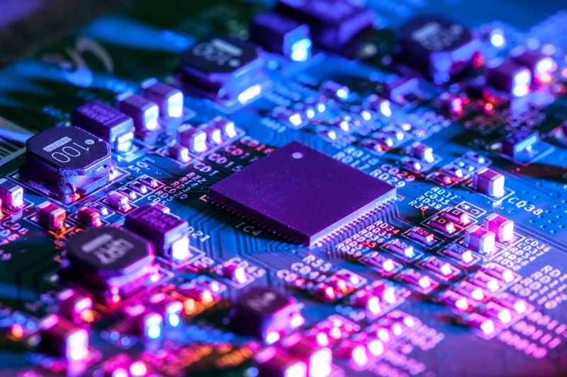 electronic, machine, black, electronics, blue, technics, 5K, computer, abstract, psychedelic, board, pattern, circuit, detail, technology