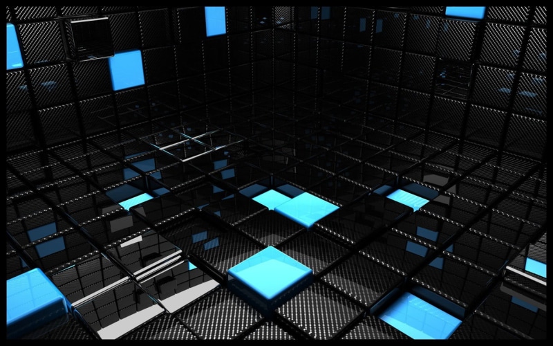 full frame, modern, digital, glass - material, black, low angle view, sunlight, backgrounds, 3D Blocks, building, indoors, day, no people, architecture
