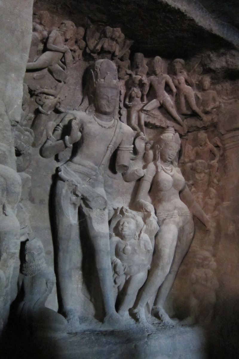 god, the past, religion, hinduism, architecture, statue, art and craft, creativity, belief, cave, ancient, male likeness, india, parvati, goddess, history