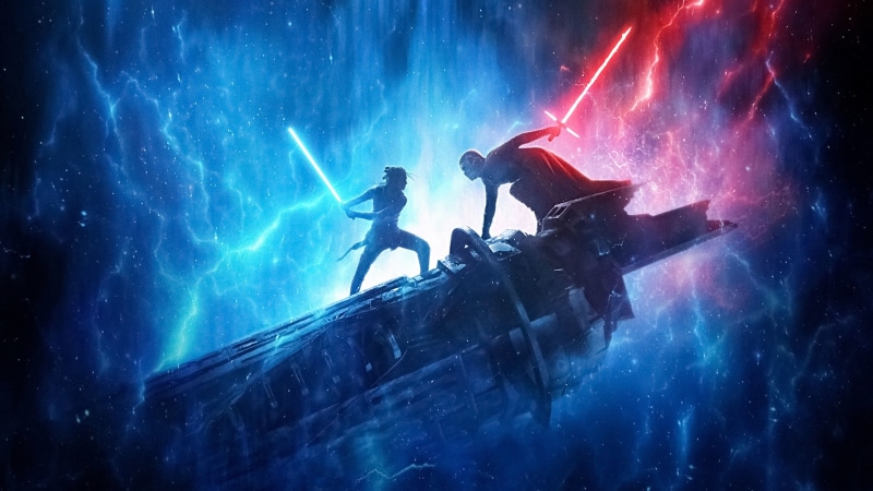 lightsaber, Rey, movies, 4K, Star Wars: Episode IX - The Rise of Skywalker, Kylo Ren