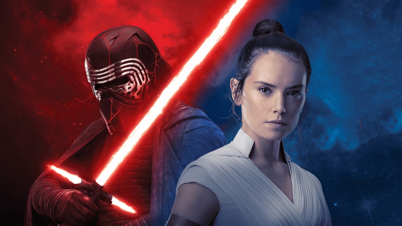 Star Wars, Rey (Star Wars), 4K, Daisy Ridley, Kylo Ren, Star Wars: The Rise of Skywalker, Lightsaber