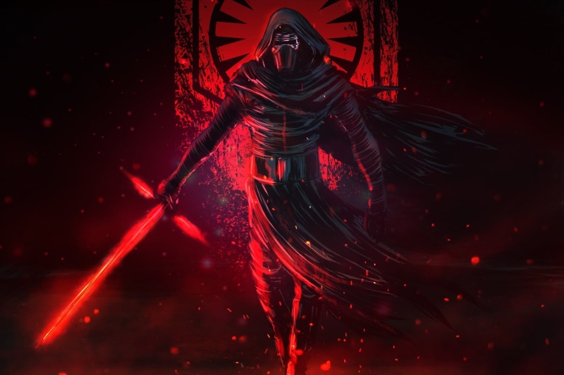 Kyle Wren, Sword, by Sam Rivera, Star Wars, Art, Sam Rivera, madeinkipish, 1080P, Fantasy, Kylo Ren, Characters, Lightsaber, Sith