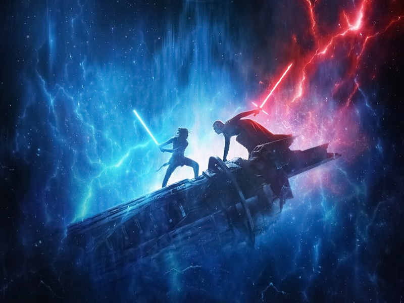 Rey (Star Wars), Lightsaber, Star Wars: The Rise of Skywalker, Kylo Ren, 2K, Star Wars