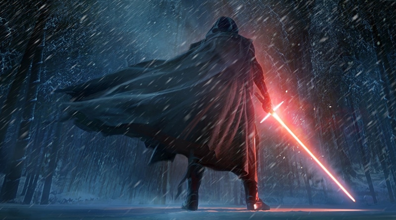 one person, Red Lightsaber, Sith (Star Wars), drop, night, winter, motion, Lightsaber, dancing, Star Wars, wet, standing, illuminated, Cape, illustration