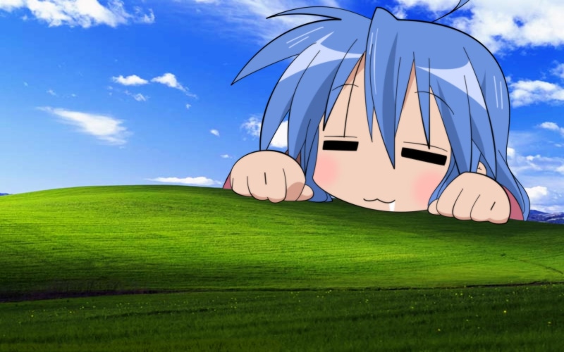 lucky, star, 2K, Windows XP, windows, hd, konata, technology, Lucky Star, izumi, anime, art, xp