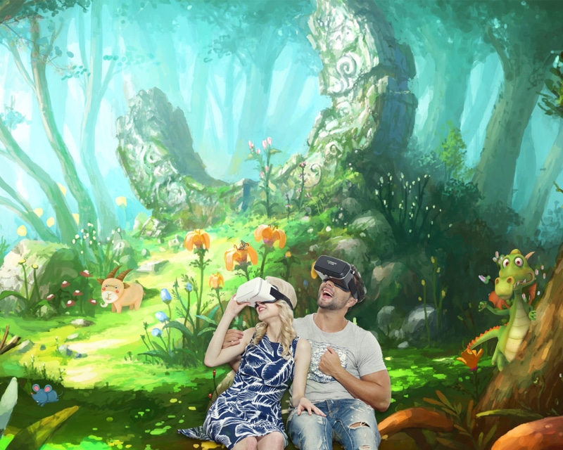 cartoon, couple - relationship, family, 8K, wearing, togetherness, virtual reality, heterosexual couple, goggles, young couple, poster, lifestyles, front view