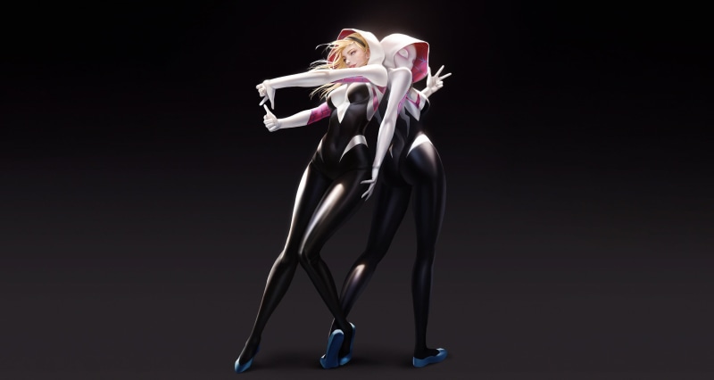 fantasy art, Spider Woman, 2K, Gwen Stacy, Spider-Woman