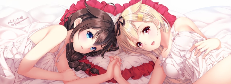 looking at camera, human face, Yuudachi (KanColle), one person, Shigure (KanColle), obscured face, 2K, human body part, hairstyle, long hair, women, blond hair