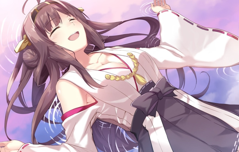 close-up, 720P, low angle view, pink color, character, purple, nature, textile, multi colored, full frame, Kongou (KanColle), sunlight, human representation