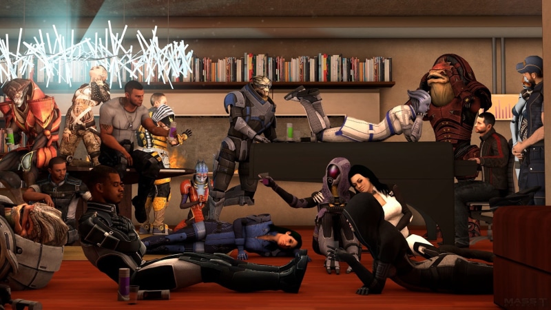 arts culture and entertainment, people, musical equipment, women, Mass Effect, full length, teenager, young women, video games, casual clothing, music