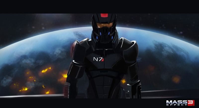 portrait, one person, protection, mass, helmet, video games, sports helmet, front view, Mass Effect, smoke - physical structure, headwear, effect