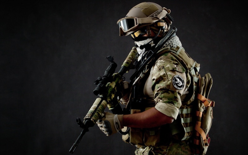 1080P, army, weapon, military, soldier, gun