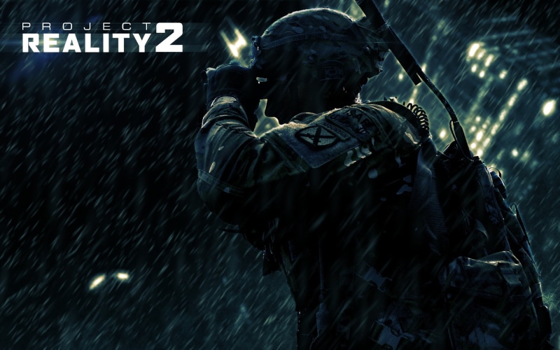 water, Project Reality, side view, communication, sign, military, holding, standing, waist up, rain, people, d, reality, night, war, outdoors, 1080P, illuminated