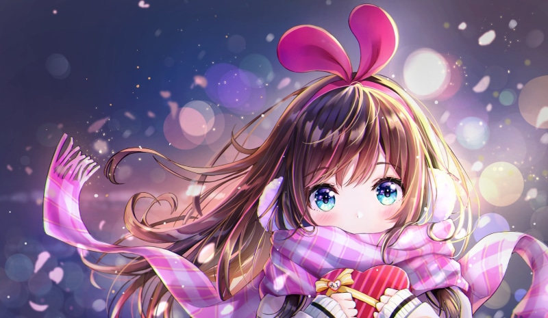 anime, anime girls, 2K, Virtual Youtuber, digital art, long hair, Kizuna Ai
