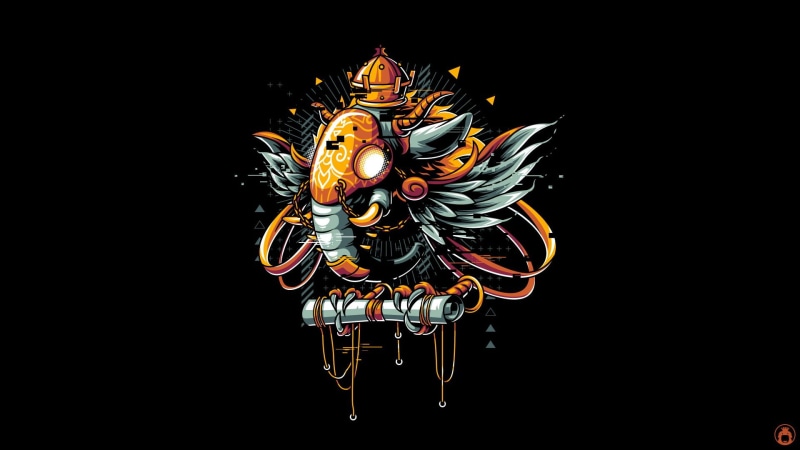 Elephant, 1080P, Minimalism, Angga Tantama, Kutai mythology, Background, Vector, Art, Lembuswana, Illustration