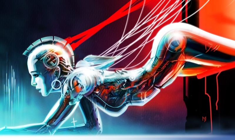 digitally Generated Image, metal, illustration, cable, electricity, men, computer Graphic, adult, digital composite, imagination, 4K, illuminated, blurred motion