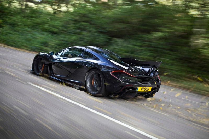 1080P, outdoors, luxury, street, mclaren, p, nature, car, tree, coupe, black, road trip, motion, mode of transportation, speed, transportation, sports race