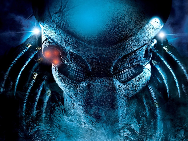 blue, security, light - natural phenomenon, textured, Arnold schwarzenegger, silver colored, lighting equipment, Predator, glowing, indoors, no people