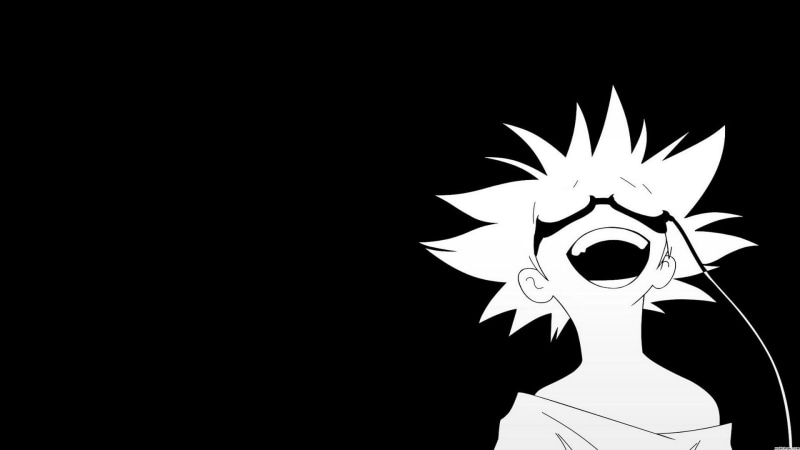 human hand, Cowboy Bebop, human face, front view, black background, clipart, studio shot, 1080P, standing, cut out, waist up, Edward Wong Hau Pepelu Tivrusky IV
