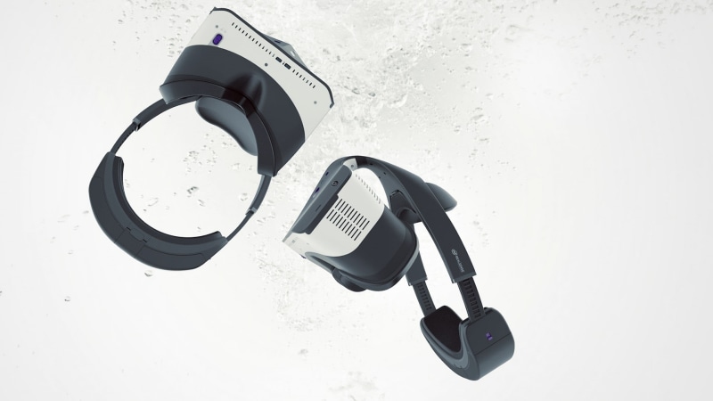 VR headset, Hi-Tech News, 1080P, Virtual Reality, Google VR, blue, IDF, plastic, Intel Project Alloy, mask, VR