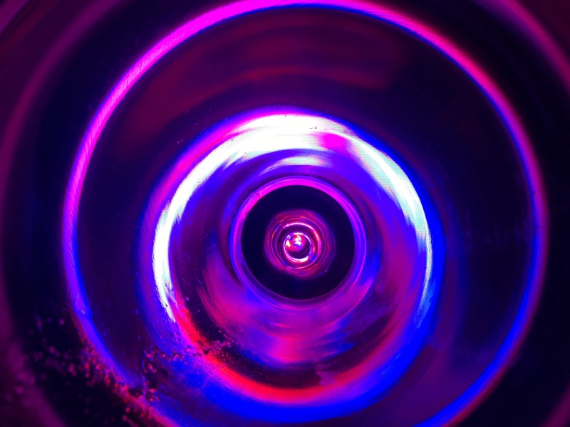 abstract, directly above, Glow, long exposure, eyeball, indoors, 4K, concentric, multi Colored, no people, backgrounds, glass, Abstraction, reflection