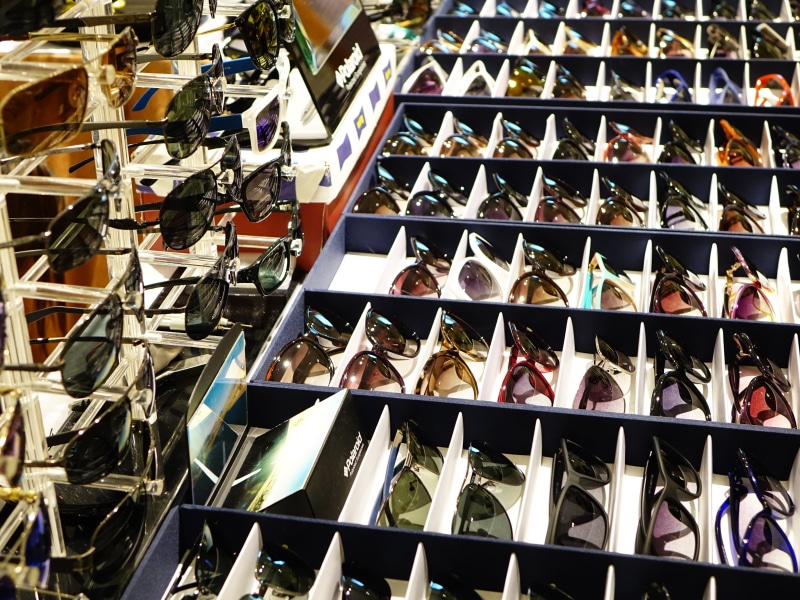 sunglasses, elegance, abundance, variation, for sale, retail, assorted, collection, still life, indoors, sun protection, order, glasses, tinted, steel