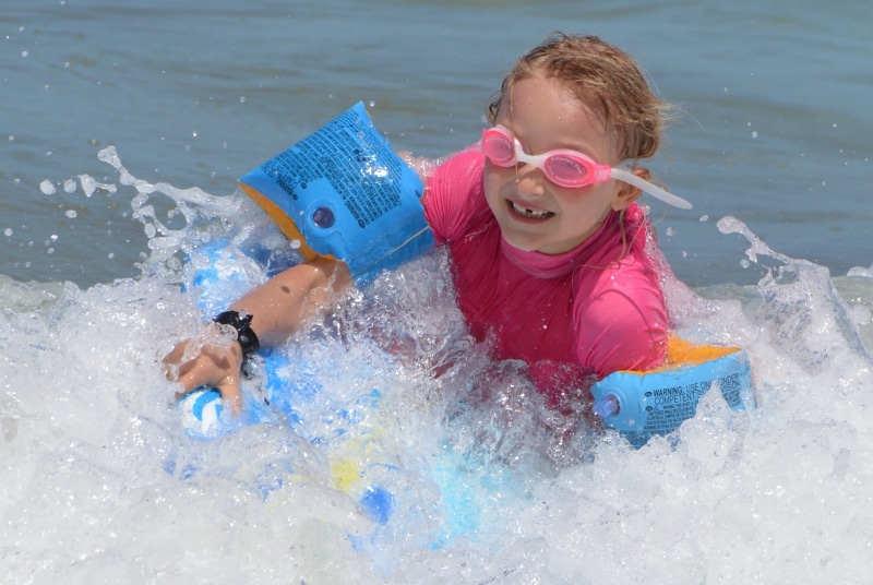 caucasian Ethnicity, girl, vacations, happiness, surf, outdoors, small, girls, day, waves, water, sports, boys, childhood, holiday, enjoyment, 1080P, front view